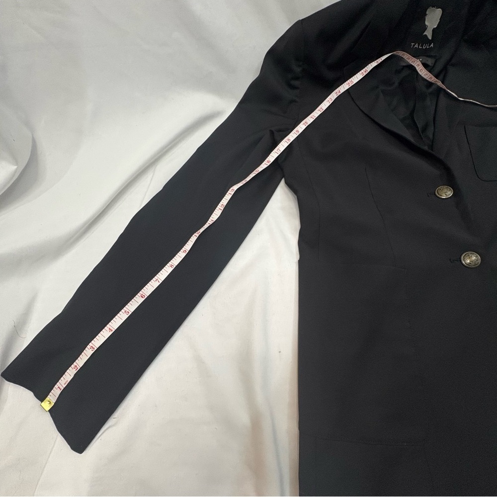 Aritzia Talula Black Wool Blend Tailored Blazer Women’s 10 - Picture 6 of 9